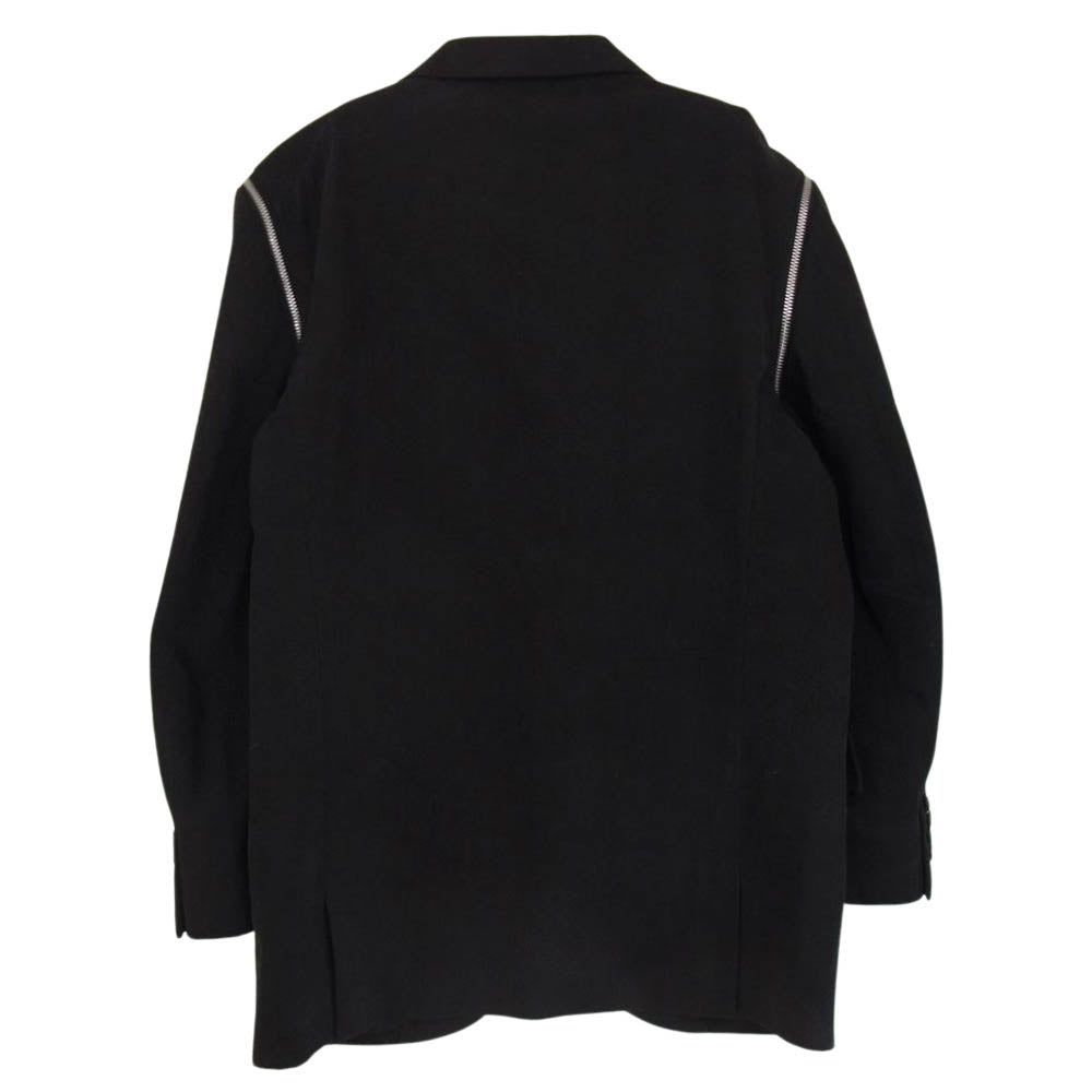 COMME des GARCONS HOMME DEUX コムデギャルソンオムドゥ 22AW DJ-J034 AD2022 アームホール ファスナー切替 2WAY デニム テーラードジャケット ベスト ダークグレー系 XL【中古】