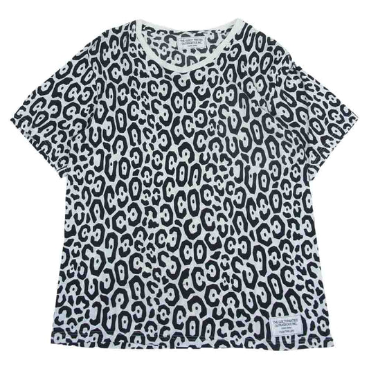 WACKO MARIA ワコマリア レオパード柄 プリント Tシャツ ホワイト系 L【中古】