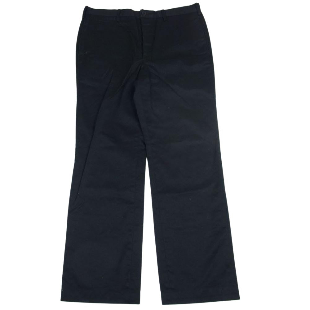 WACKO MARIA ワコマリア Trousers Chino Pants コットン ボタンフライ チノ ワーク パンツ ブラック系 38【中古】