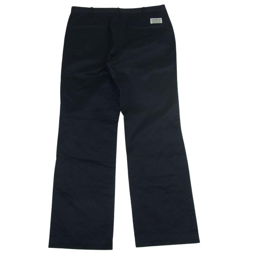 WACKO MARIA ワコマリア Trousers Chino Pants コットン ボタンフライ チノ ワーク パンツ ブラック系 38【中古】