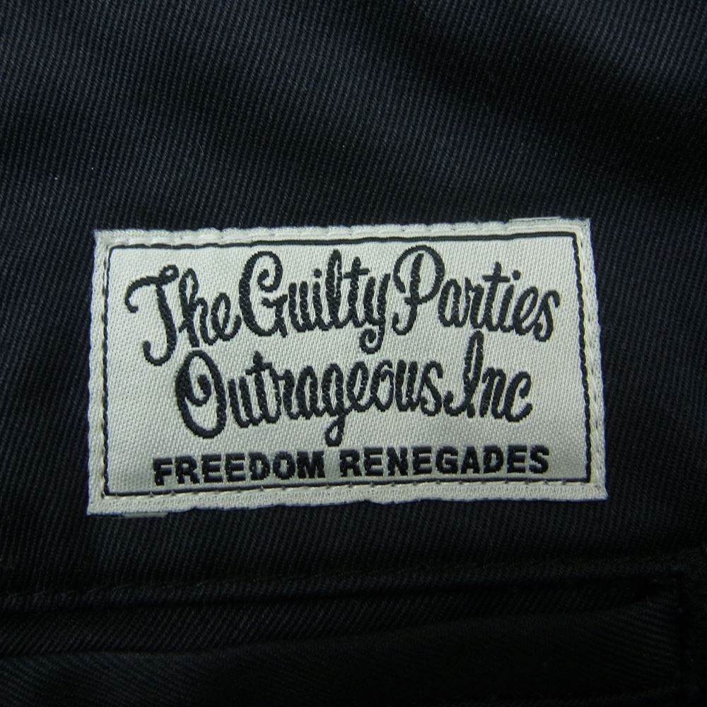 WACKO MARIA ワコマリア Trousers Chino Pants コットン ボタンフライ チノ ワーク パンツ ブラック系 38【中古】