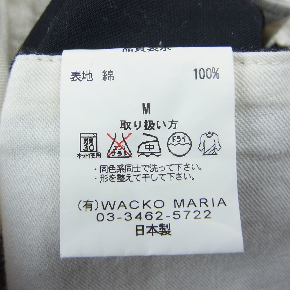 WACKO MARIA ワコマリア Trousers Chino Pants コットン ボタンフライ チノ ワーク パンツ ブラック系 38【中古】