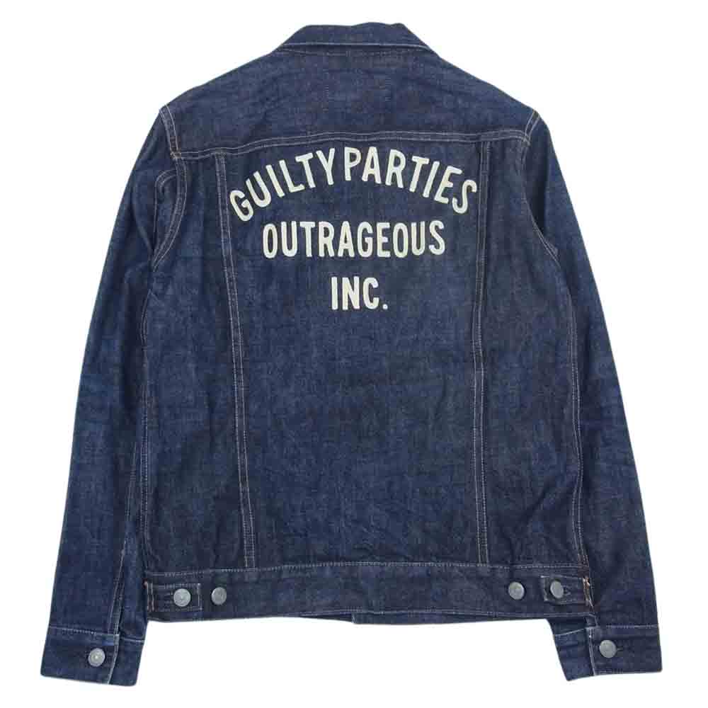 WACKO MARIA ワコマリア DENIM JACKET 刺繍 デニム ジャケット インディゴブルー系 M【中古】