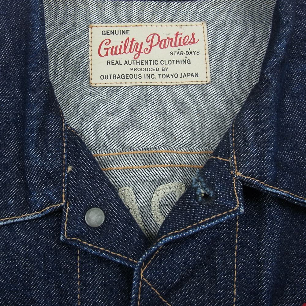 WACKO MARIA ワコマリア DENIM JACKET 刺繍 デニム ジャケット インディゴブルー系 M【中古】
