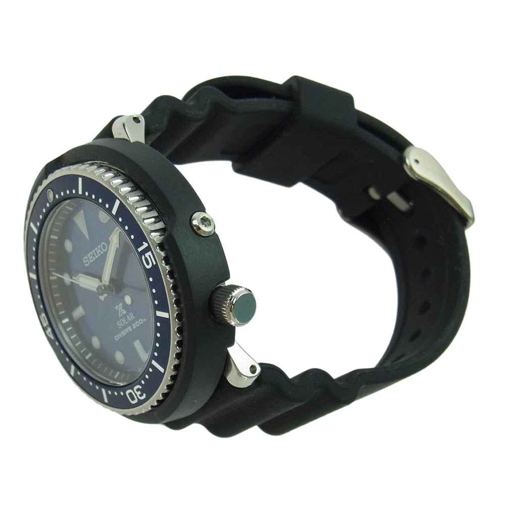 SEIKO セイコー STBR00C V147-0BZ0 × SHIPS PROSPEX LOWERCASE シップス プロスペックス ダイバー ソーラー クォーツ ウオッチ 時計 ブラック系 ブルー系【中古】