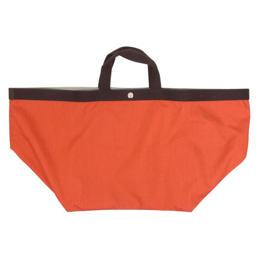 Herve Chapelier エルベ・シャプリエ 713C  コーデュラ 舟型 トートバッグ XL サンギーヌ × モカ レッド系【中古】