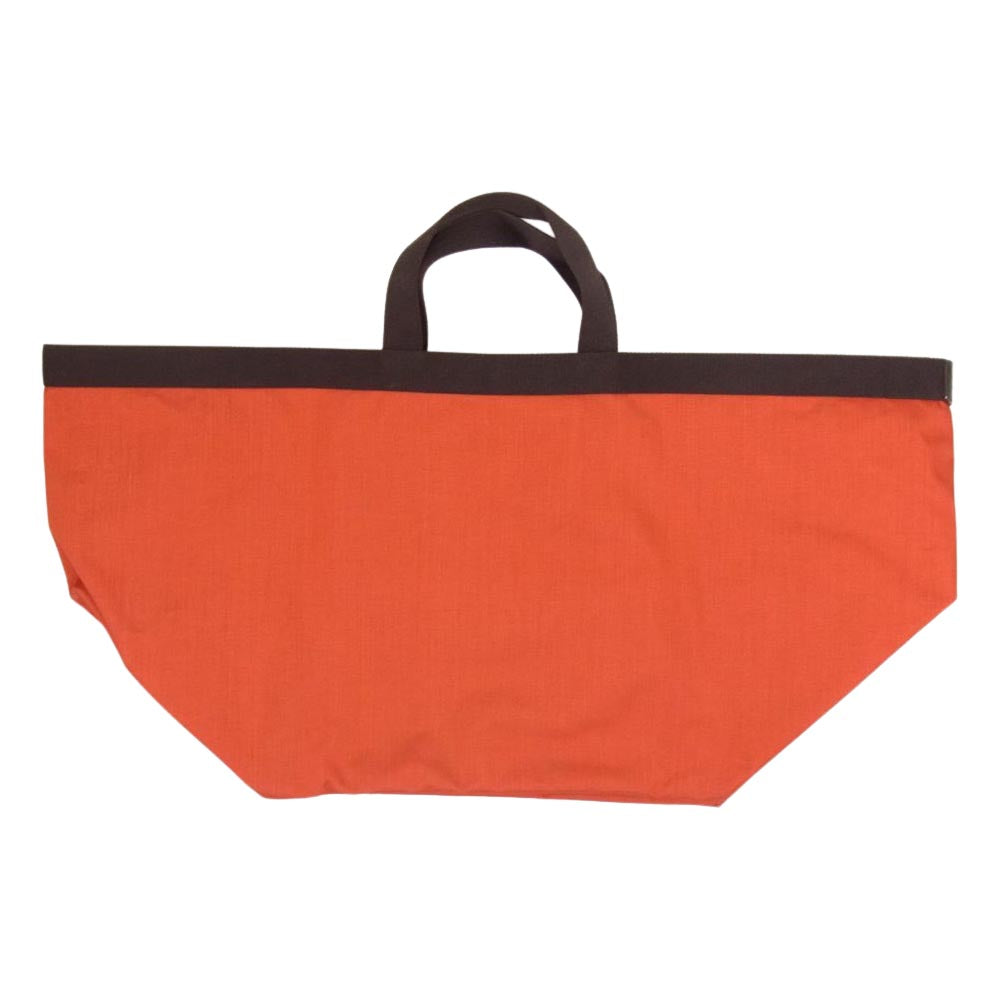 Herve Chapelier エルベ・シャプリエ 713C  コーデュラ 舟型 トートバッグ XL サンギーヌ × モカ レッド系【中古】