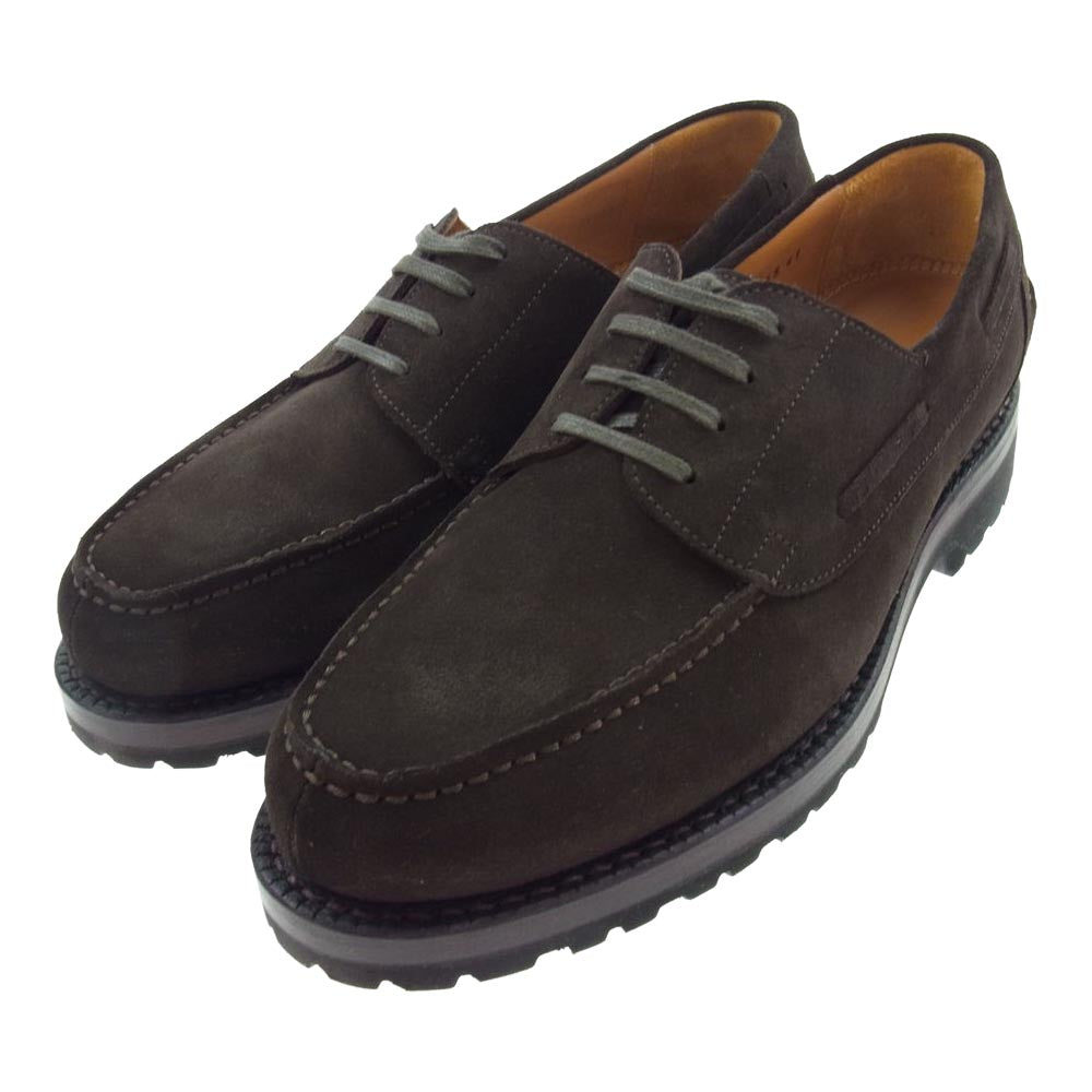 JALAN SRIWIJAYA ジャランスリウァヤ green label relaxing グリーンレーベルリラクシング 別注 4EYELET MOCCASINS 4アイレット スエード モカシン ダークブラウン系 41【極上美品】【中古】