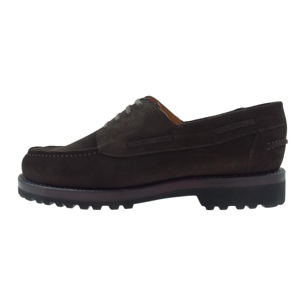 JALAN SRIWIJAYA ジャランスリウァヤ green label relaxing グリーンレーベルリラクシング 別注 4EYELET MOCCASINS 4アイレット スエード モカシン ダークブラウン系 41【極上美品】【中古】