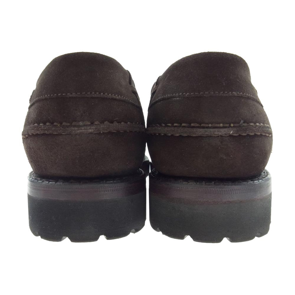 JALAN SRIWIJAYA ジャランスリウァヤ green label relaxing グリーンレーベルリラクシング 別注 4EYELET MOCCASINS 4アイレット スエード モカシン ダークブラウン系 41【極上美品】【中古】