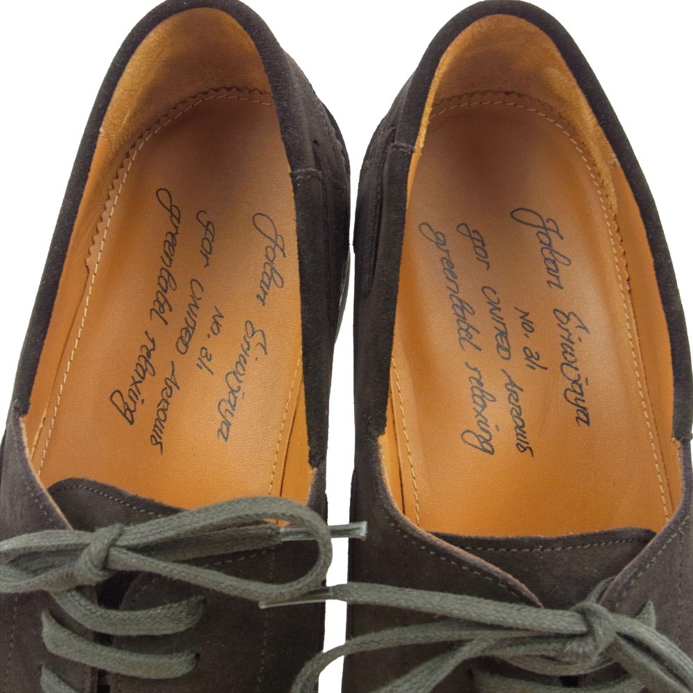 JALAN SRIWIJAYA ジャランスリウァヤ green label relaxing グリーンレーベルリラクシング 別注 4EYELET MOCCASINS 4アイレット スエード モカシン ダークブラウン系 41【極上美品】【中古】