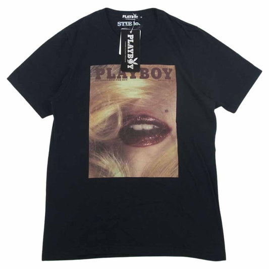 HYSTERIC GLAMOUR ヒステリックグラマー 1234CT08 × PLAY BOY プレイボーイ スティーロー 野口強 Tシャツ ホワイト系 M【中古】
