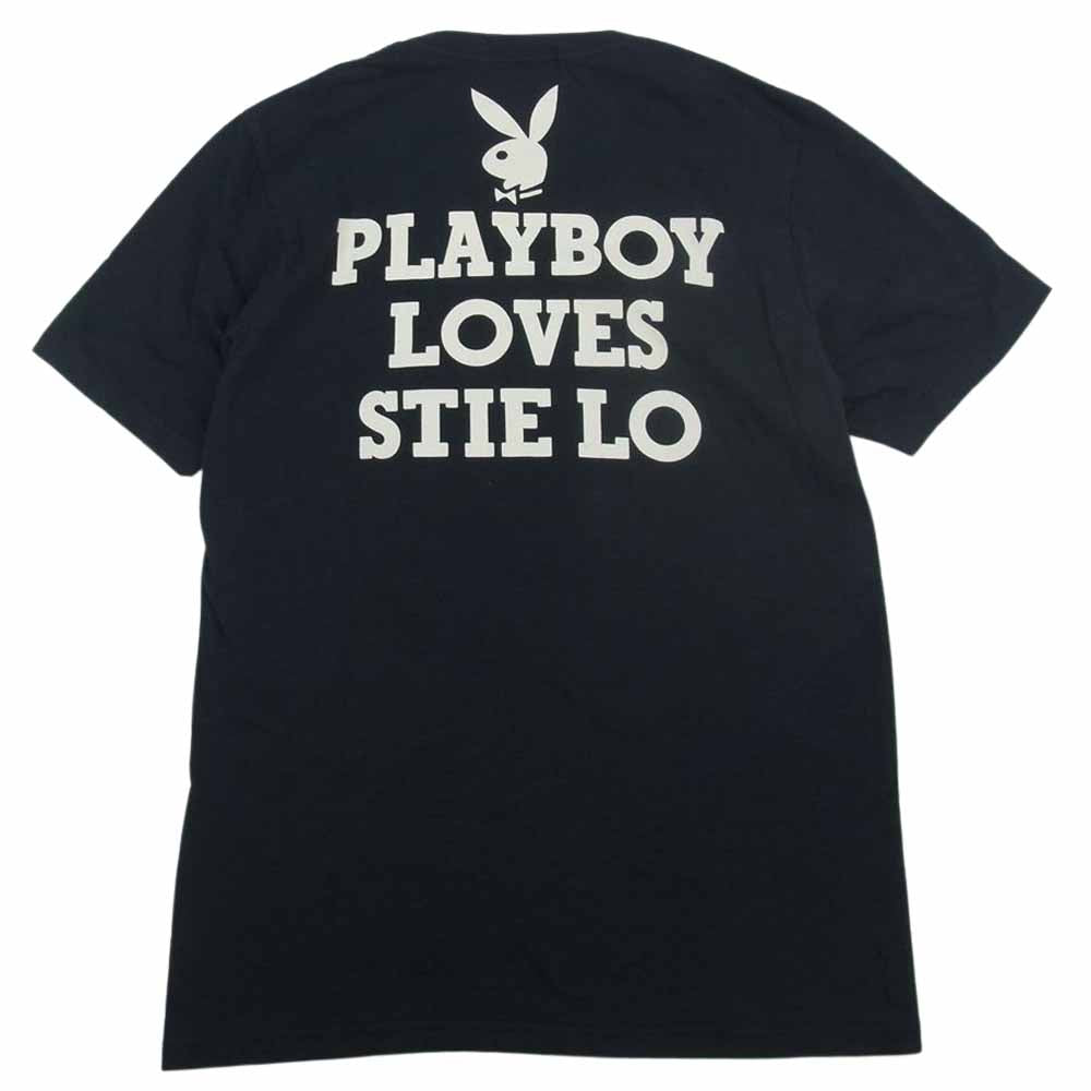 HYSTERIC GLAMOUR ヒステリックグラマー 1234CT08 × PLAY BOY プレイボーイ スティーロー 野口強 Tシャツ ホワイト系 M【中古】