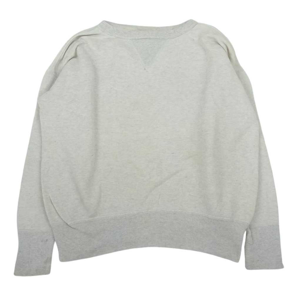 ヴィンテージ 前V クルーネック スウェット  オフホワイト系【中古】