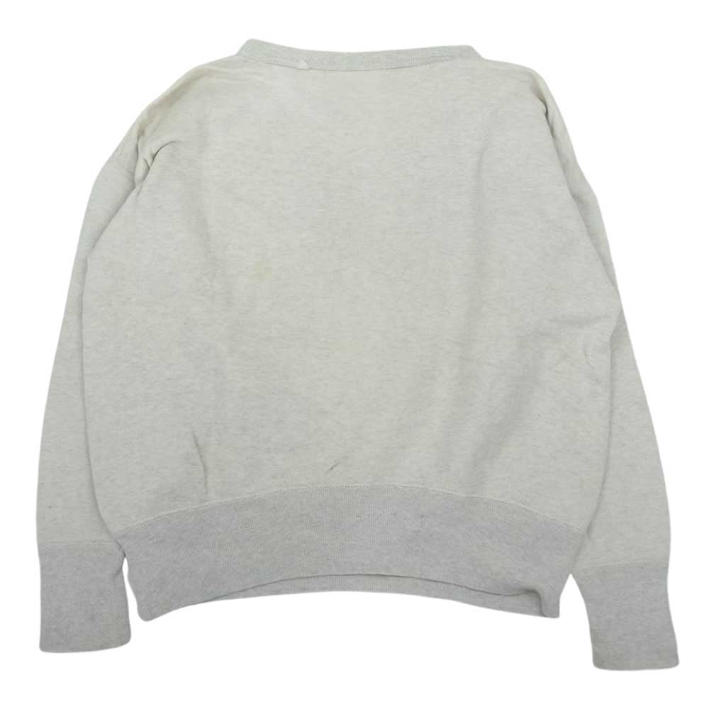 ヴィンテージ 前V クルーネック スウェット  オフホワイト系【中古】