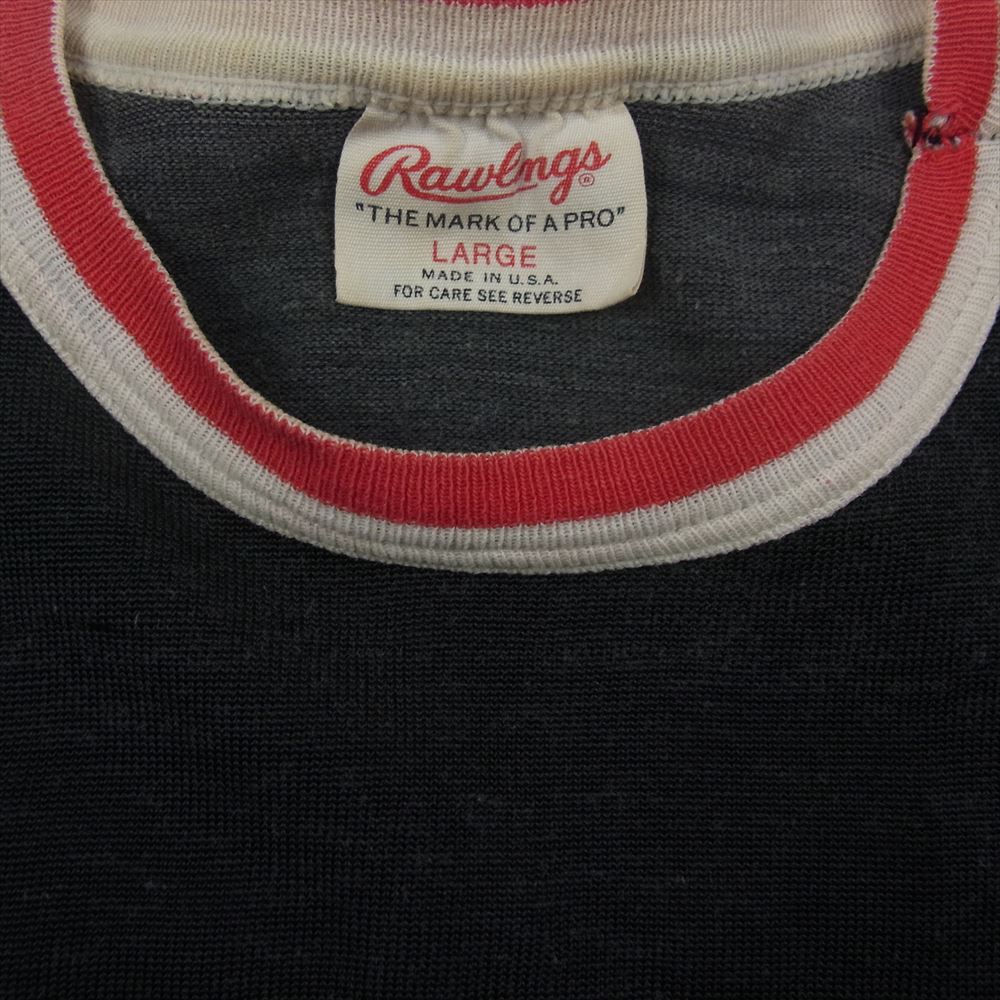 ローリングス  80's Vintage ヴィンテージ フットボール Tシャツ ネイビー系 L【中古】