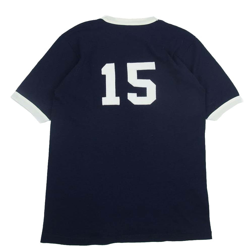 ラッセル 70's ～ 80s  Vintage ヴィンテージ 金タグ メッシュ フットボール シャツ ネイビー系 L【中古】