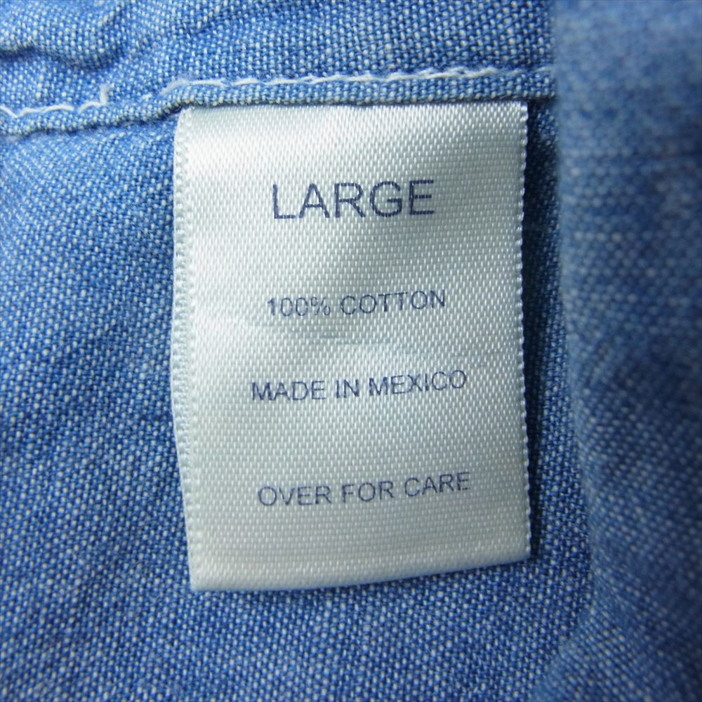 プレンティス 90s Vintage ヴィンテージ シャンブレー 長袖 シャツ  インディゴブルー系 L【中古】