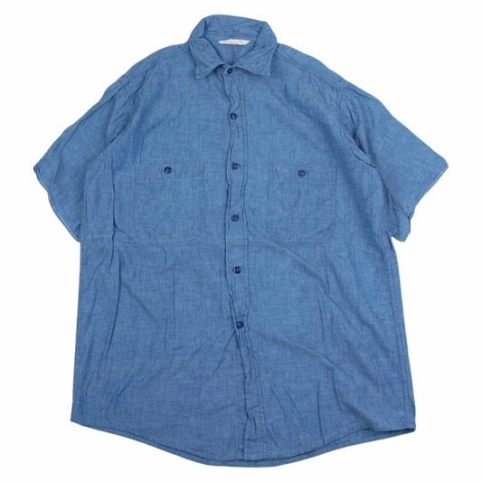 ペニーズ 50s~60s シャンブレー 半袖 シャツ インディゴブルー系【中古】