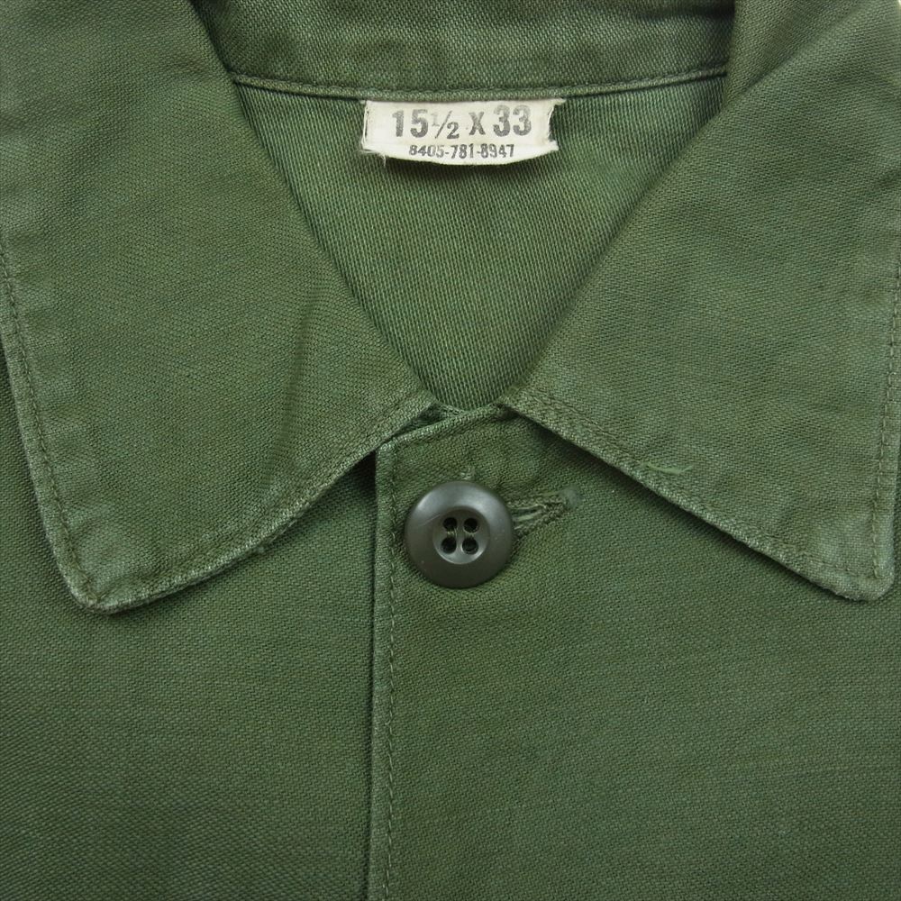 米軍 ヴィンテージ US ARMY ミリタリー ジャケット ワッペン付 カーキ系 15 1/2 x33【中古】