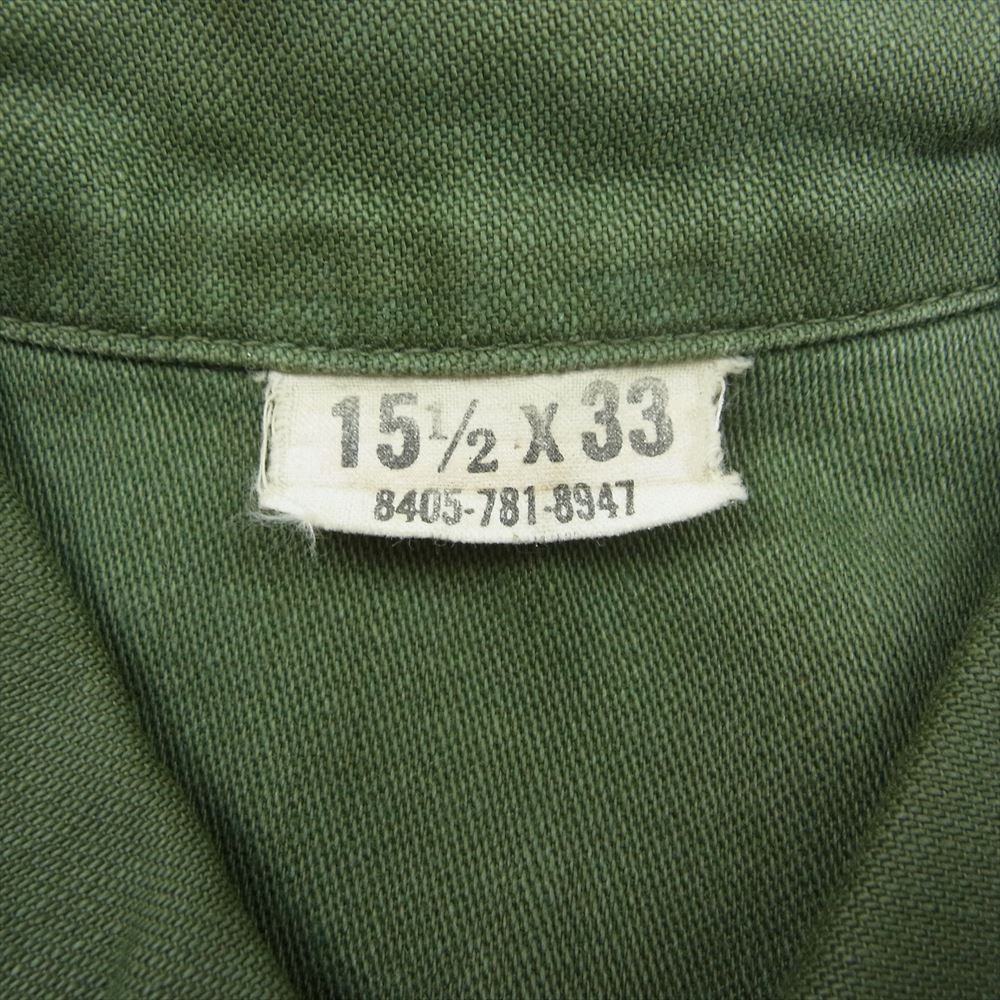 米軍 ヴィンテージ US ARMY ミリタリー ジャケット ワッペン付 カーキ系 15 1/2 x33【中古】