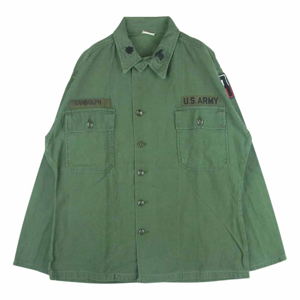 米軍 ヴィンテージ ミリタリー ジャケット ワッペン付 カーキ系【中古】