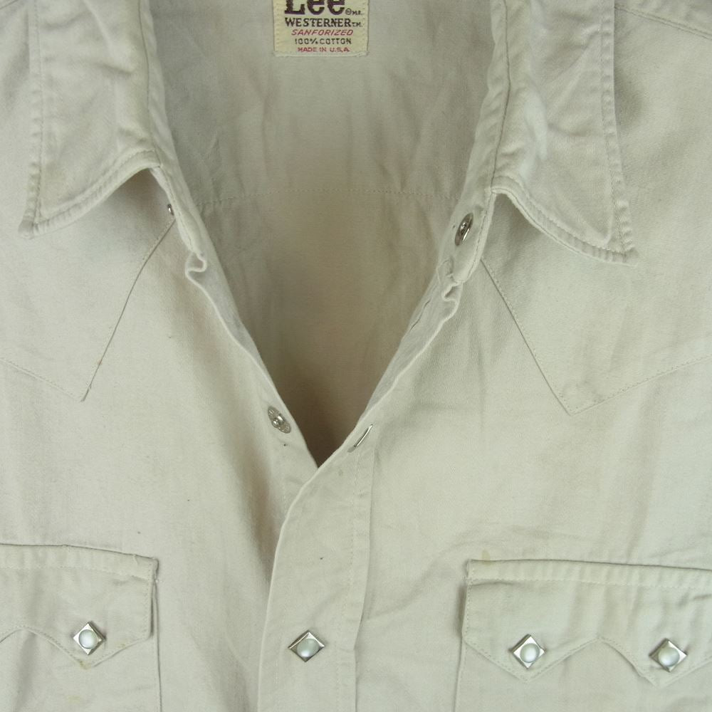 Lee リー ヴィンテージ 60s 70s WESTERNER WESTERN SHIRT ウエスターナー ウエスタン 長袖 シャツ ベージュ系【中古】