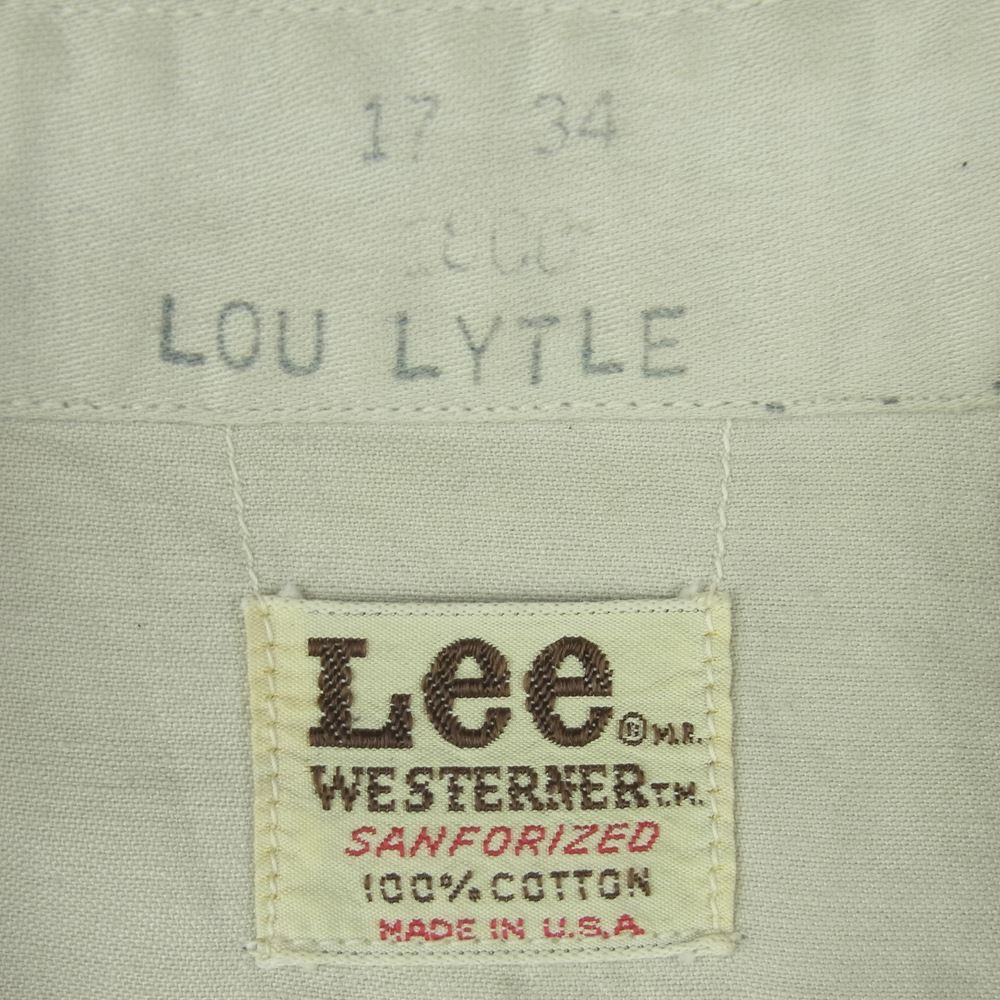 Lee リー ヴィンテージ 60s 70s WESTERNER WESTERN SHIRT ウエスターナー ウエスタン 長袖 シャツ ベージュ系【中古】