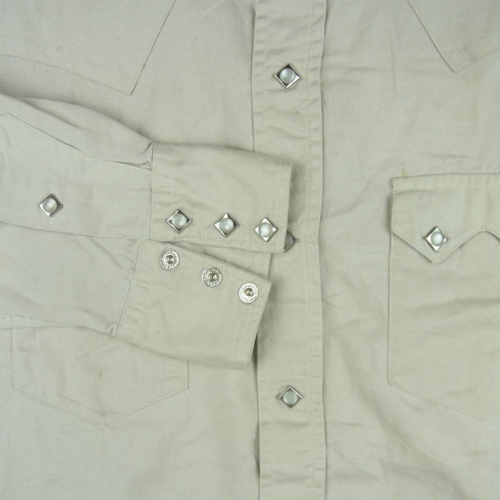 Lee リー ヴィンテージ 60s 70s WESTERNER WESTERN SHIRT ウエスターナー ウエスタン 長袖 シャツ ベージュ系【中古】