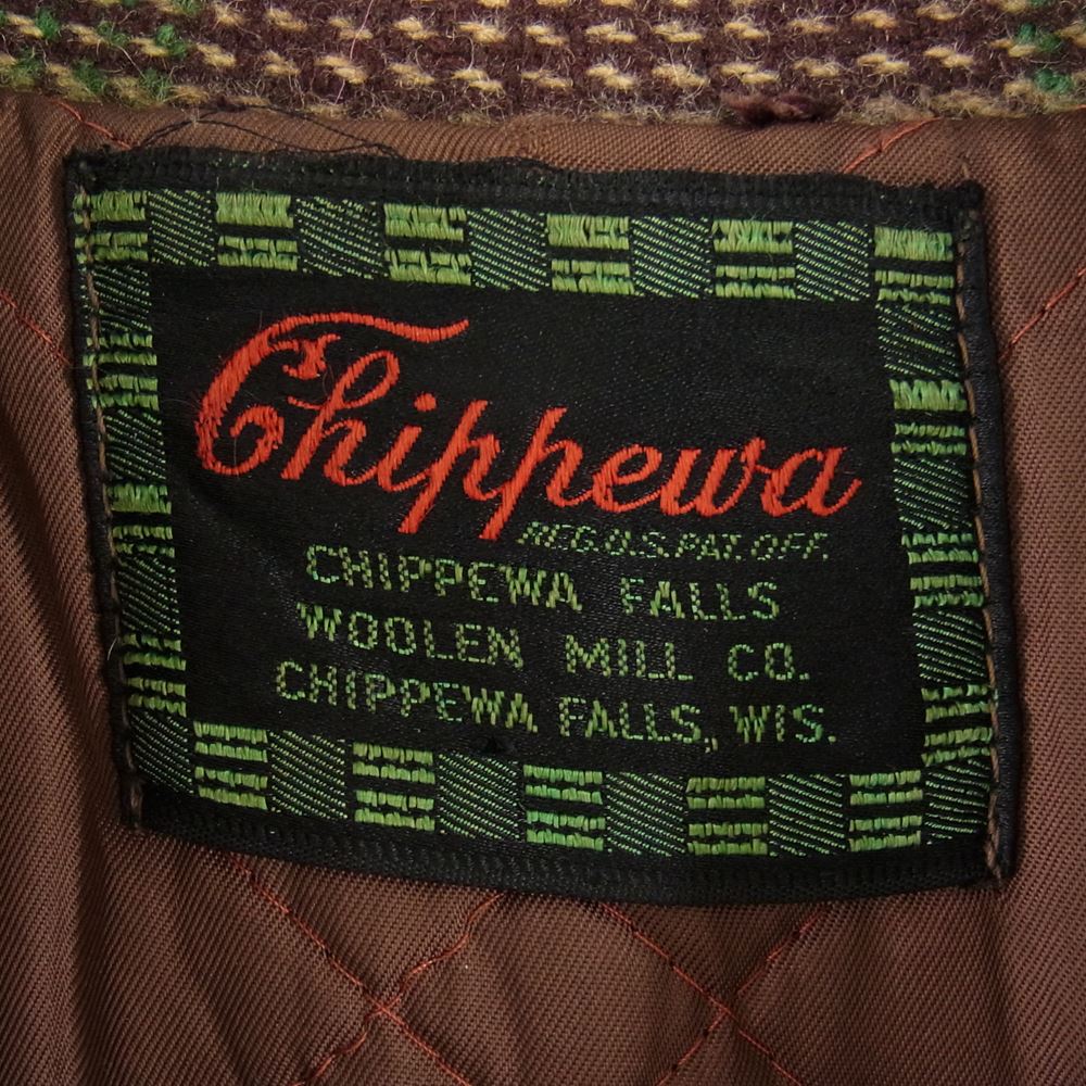 Chippewa チペワ 50's vintage CHIPPEWA ヴィンテージ チペワ ウール ジャケット ブラウン系 グリーン系【中古】