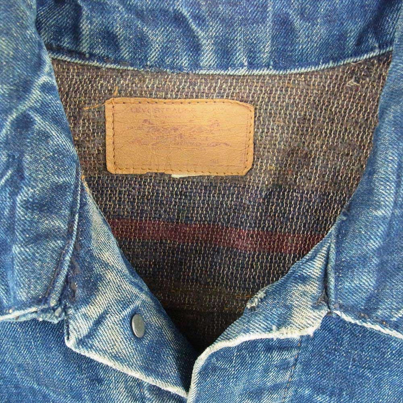 Levi's リーバイス ヴィンテージ オリジナル 70505 TROY ブランケット ライナー タブ無し ケアラベル無し デニム ジャケット インディゴブルー系【中古】