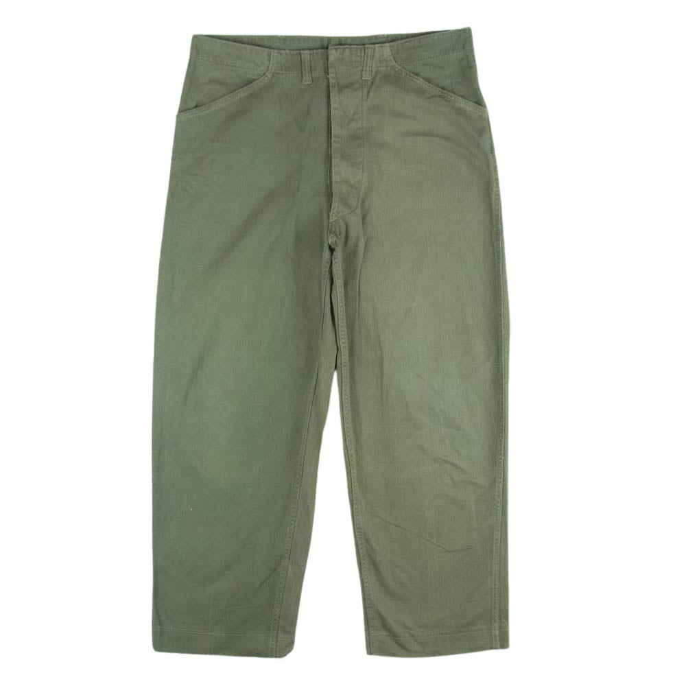 アメリカ海兵隊 ヴィンテージ HBT P41 ヘリンボーン ツイル パンツ カーキ系 サイズ表記なし【中古】