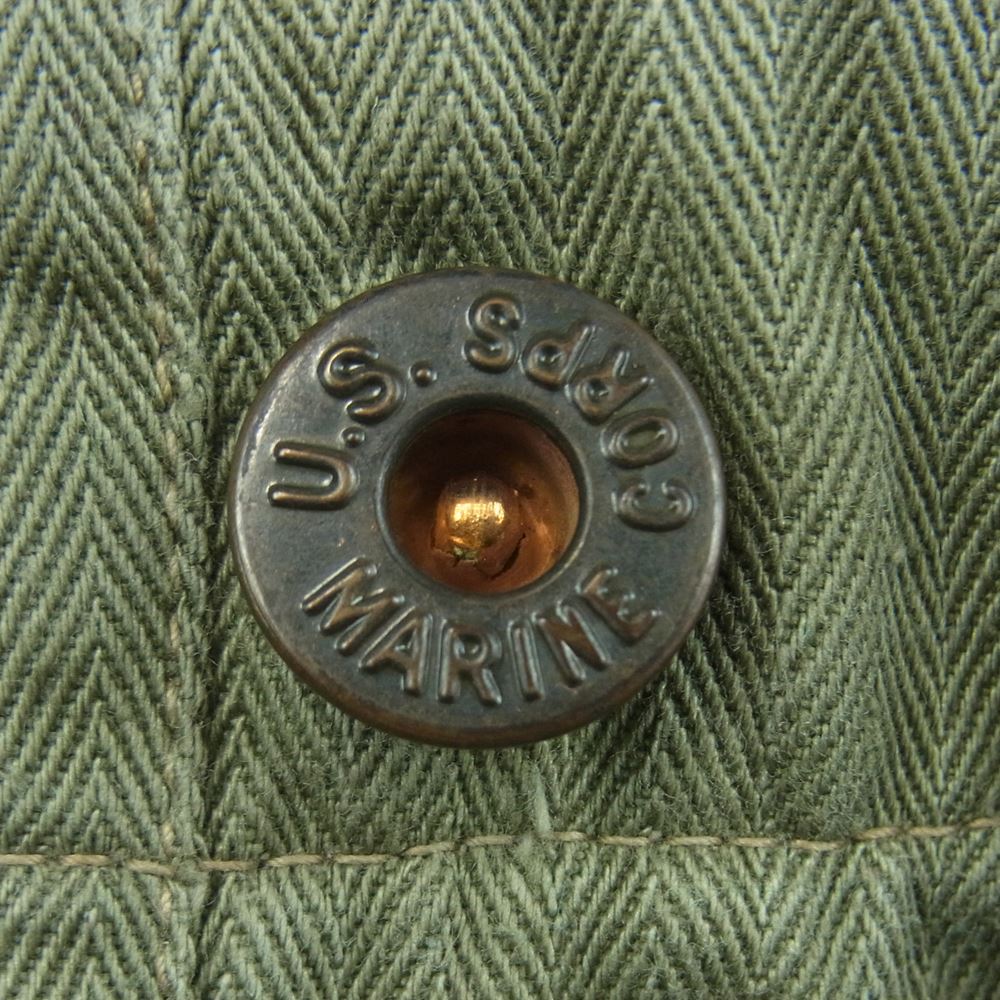 アメリカ海兵隊 ヴィンテージ HBT P41 ヘリンボーン ツイル パンツ カーキ系 サイズ表記なし【中古】