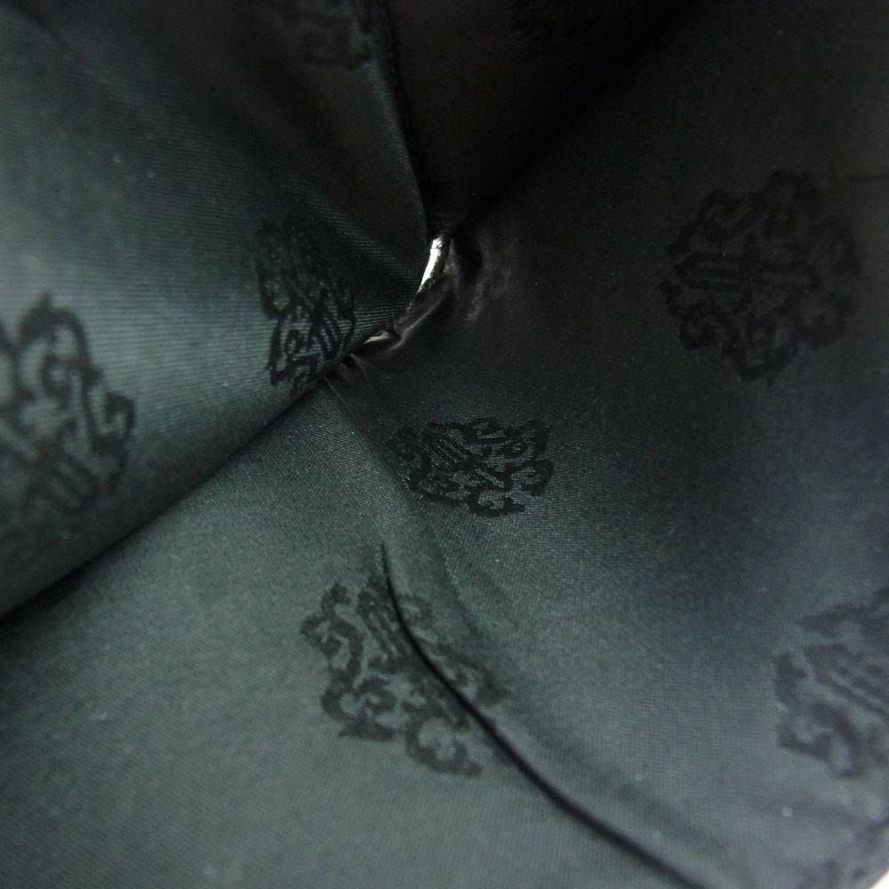 CHROME HEARTS クロムハーツ（原本無） SQ ZIP BILL スクエアジップビル ラウンドジップ レザー ウォレット 財布  ブラック系【中古】