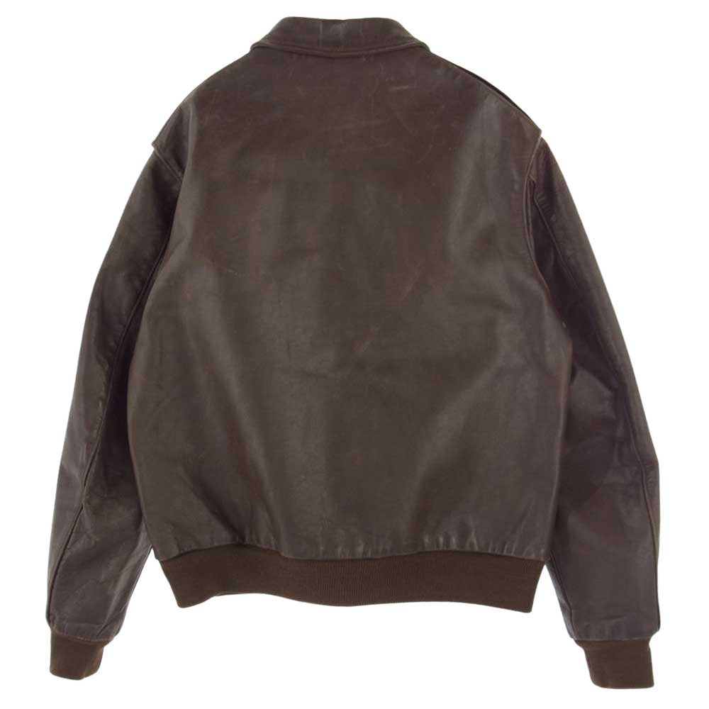 AERO LEATHER エアロレザー A-2 レザー フライト ジャケット ブラウン系 40【中古】