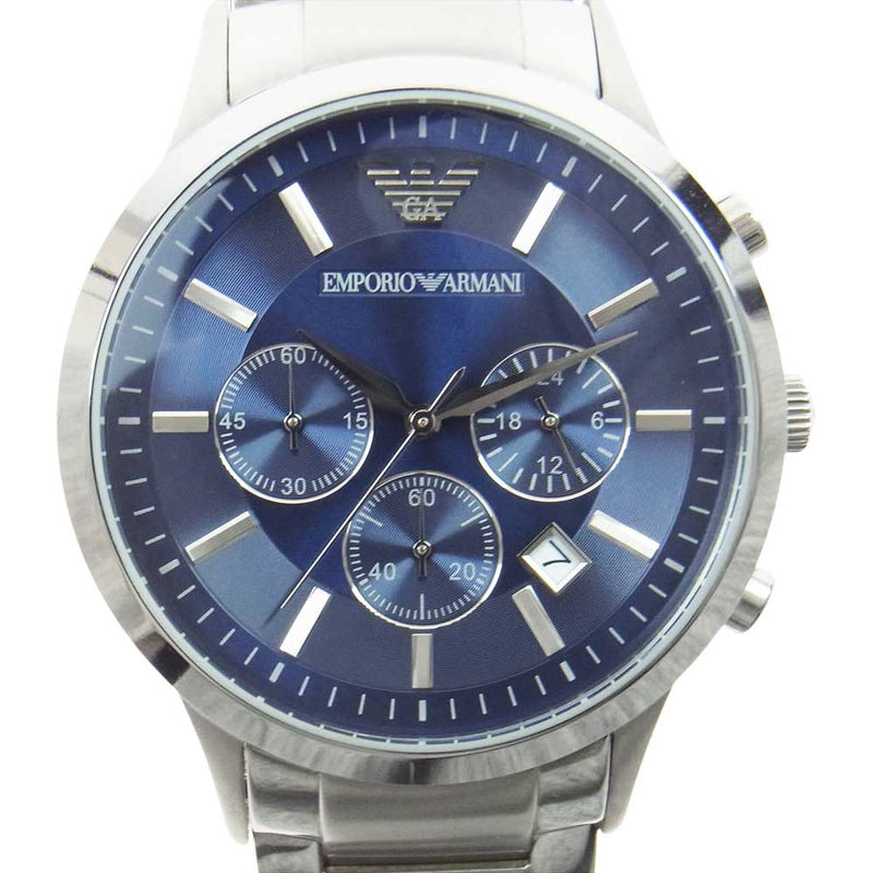 Emporio Armani エンポリオ・アルマーニ AR-2448 クオーツ 腕時計 ウォッチ シルバー系【中古】