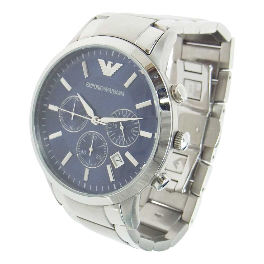 Emporio Armani エンポリオ・アルマーニ AR-2448 クオーツ 腕時計 ウォッチ シルバー系【中古】