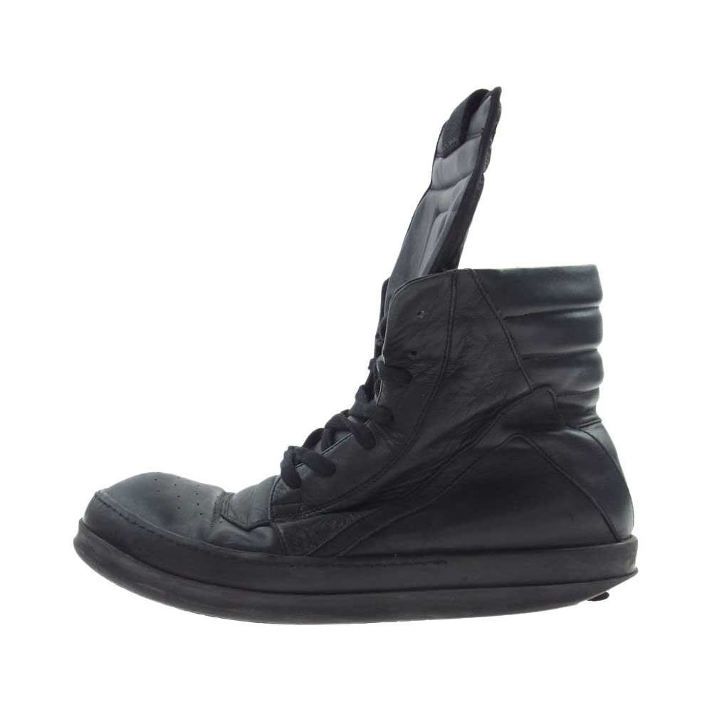 Rick Owens リックオウエンス GEOBASKET ジオバスケット ハイカット ジップ スニ―カー ブラック系 43【中古】