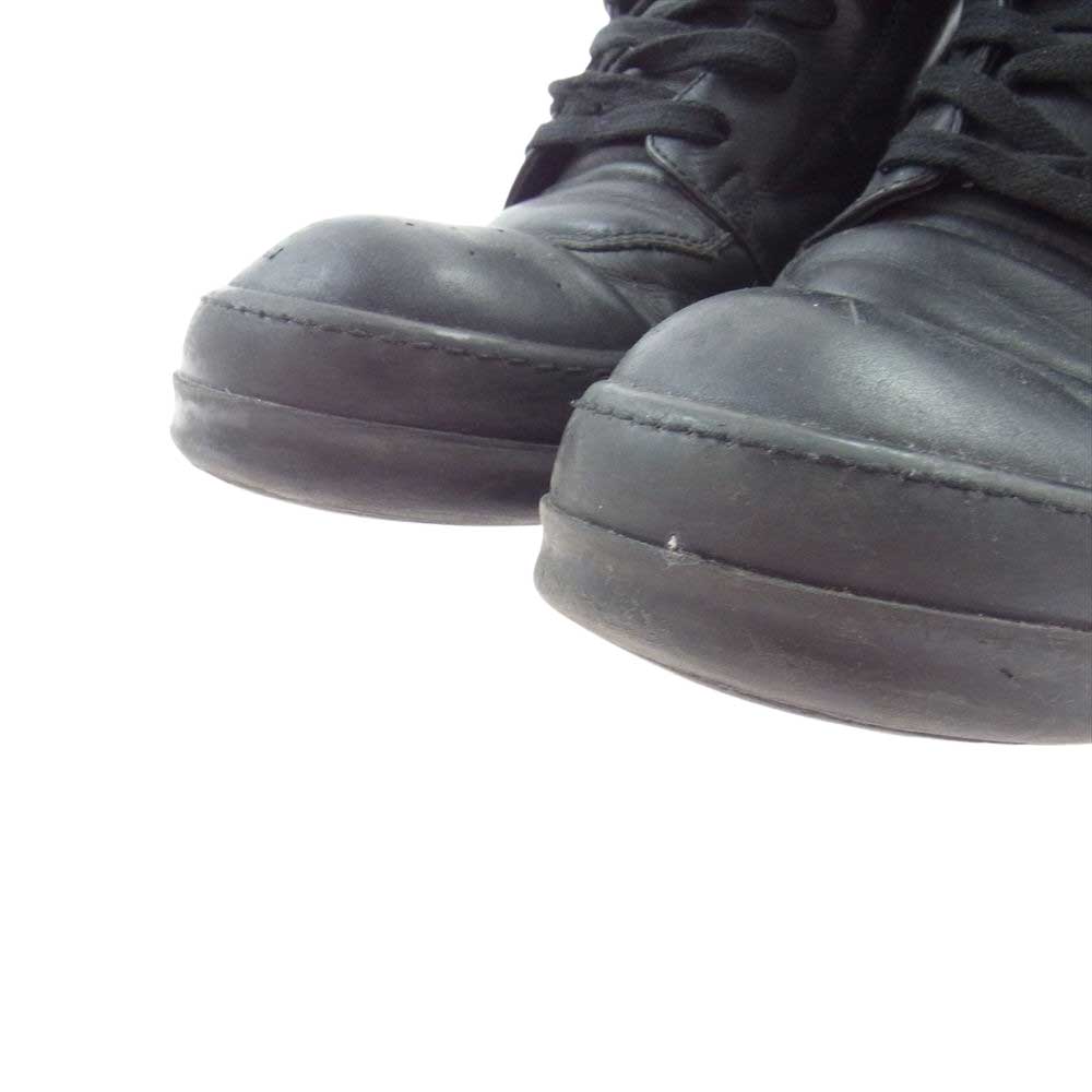 Rick Owens リックオウエンス GEOBASKET ジオバスケット ハイカット ジップ スニ―カー ブラック系 43【中古】