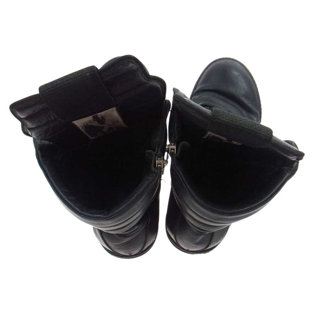 Rick Owens リックオウエンス GEOBASKET ジオバスケット ハイカット ジップ スニ―カー ブラック系 43【中古】
