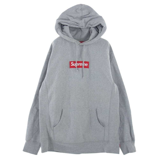 Supreme シュプリーム 16AW Box Logo Hooded Sweatshirt ボックスロゴ フーデッド スウェット シャツ プルオーバー パーカー グレー系 XL【中古】