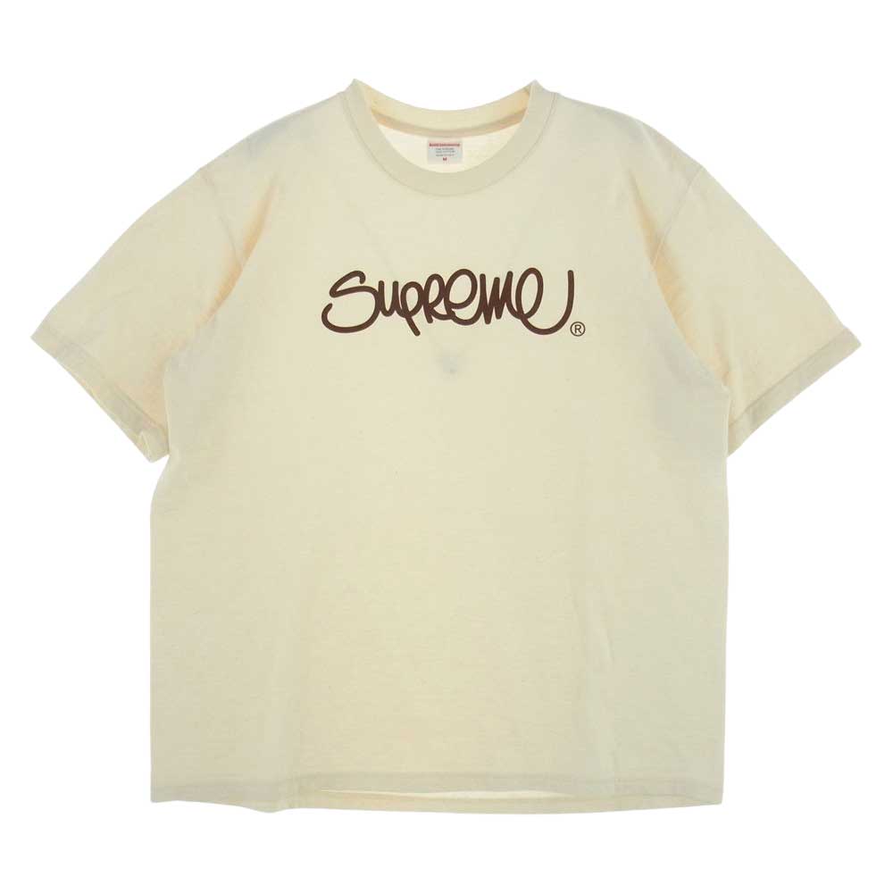 22SS Supreme Hand style tee natural