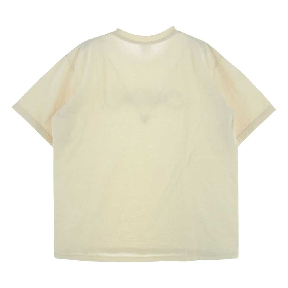 Supreme シュプリーム 22SS  Handstyle Tee ハンドスタイル ロゴ Tシャツ オフホワイト系 ライトブラウン系 M【中古】