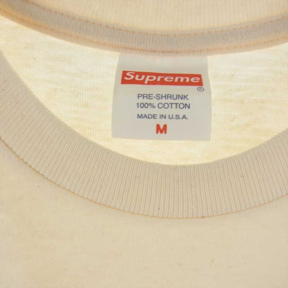 Supreme シュプリーム 22SS  Handstyle Tee ハンドスタイル ロゴ Tシャツ オフホワイト系 ライトブラウン系 M【中古】