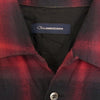 UNDERCOVER アンダーカバー JUX4402 John UNDERCOVER ジョンアンダーカバー サテン切替 オンブレチェック オープンカラー 長袖シャツ ブラック系 レッド系 2【中古】