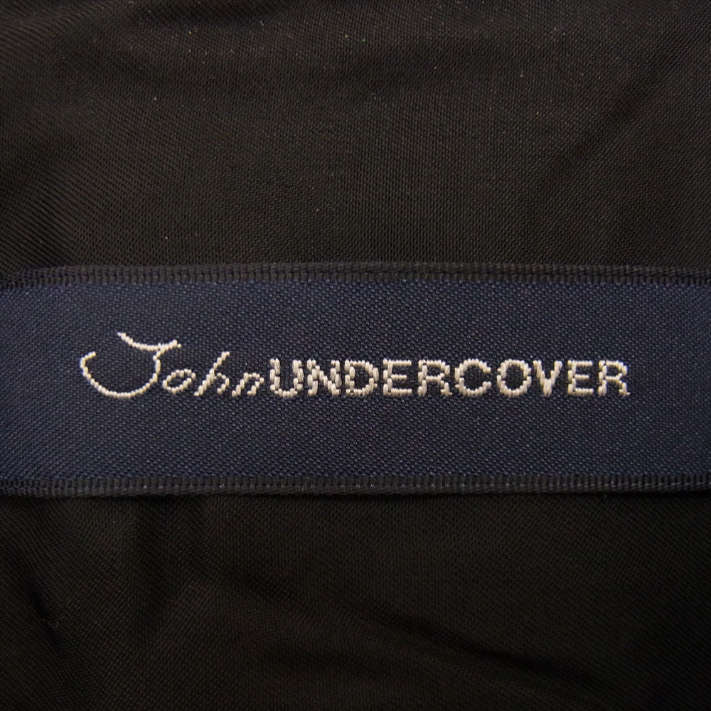 UNDERCOVER アンダーカバー JUX4402 John UNDERCOVER ジョンアンダーカバー サテン切替 オンブレチェック オープンカラー 長袖シャツ ブラック系 レッド系 2【中古】