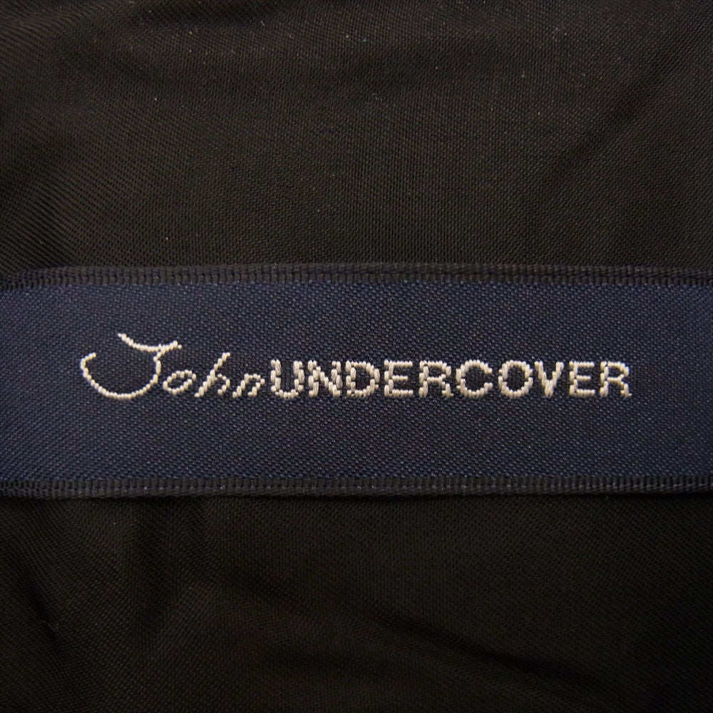 UNDERCOVER アンダーカバー JUX4402 John UNDERCOVER ジョンアンダーカバー サテン切替 オンブレチェック オープンカラー 長袖シャツ ブラック系 レッド系 2【中古】
