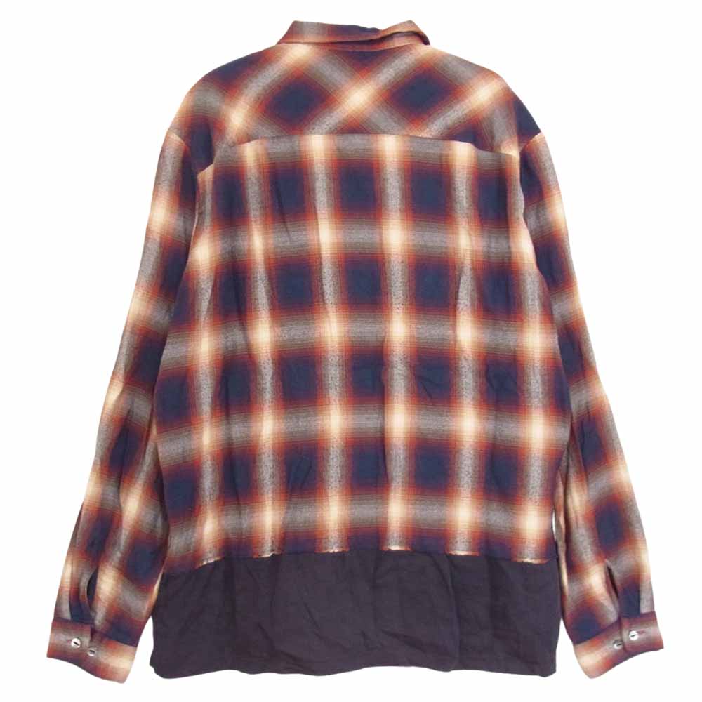 UNDERCOVER アンダーカバー JUP4403 John UNDERCOVER ジョンアンダーカバー 裾切替 オンブレ チェック 長袖 シャツ マルチカラー系 2【中古】