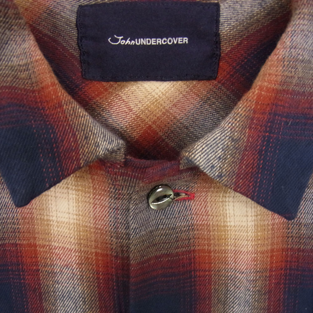 UNDERCOVER アンダーカバー JUP4403 John UNDERCOVER ジョンアンダーカバー 裾切替 オンブレ チェック 長袖 シャツ マルチカラー系 2【中古】