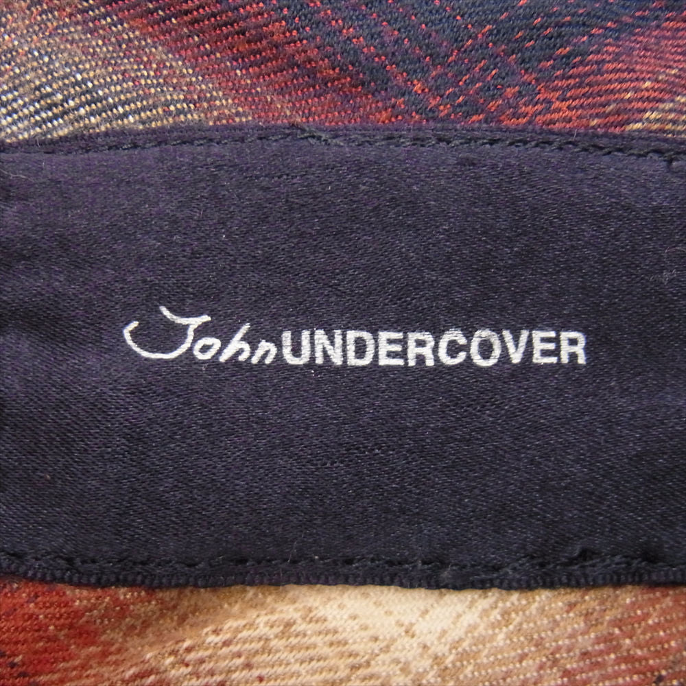 UNDERCOVER アンダーカバー JUP4403 John UNDERCOVER ジョンアンダーカバー 裾切替 オンブレ チェック 長袖 シャツ マルチカラー系 2【中古】